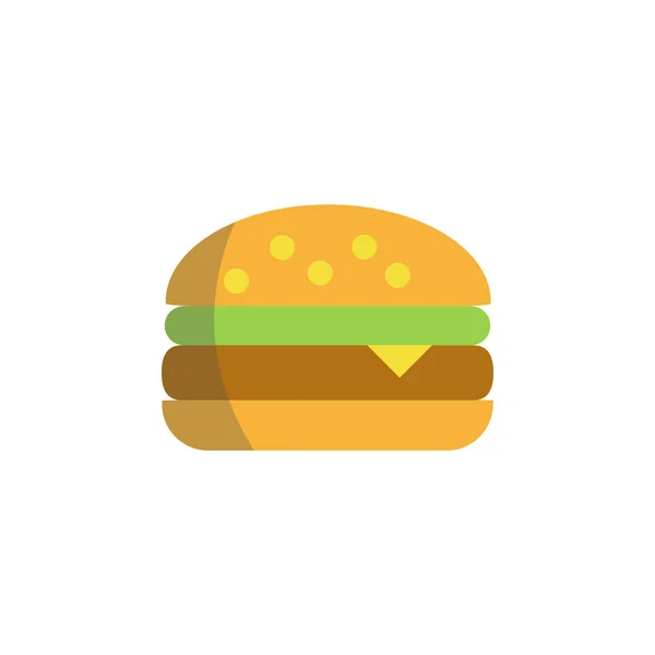 Delicious Burger Colored Icon Vector Illustration — Stock Vector