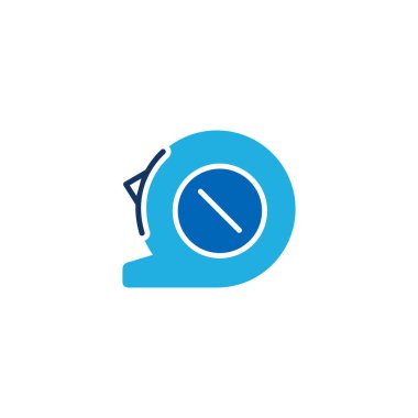 Beyaz arka plan üzerinde izole bant düz simgesi ölçme, illüstrasyon vektör