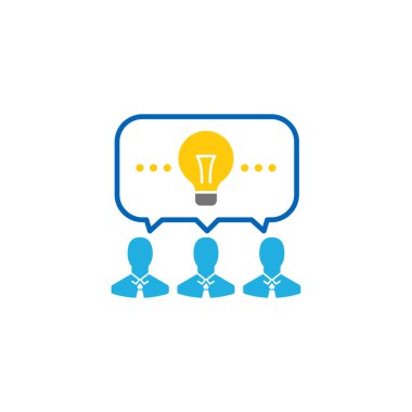 Grup simgesinin beyaz arka plan üzerinde vektör illüstrasyon izole iş insanlar düz