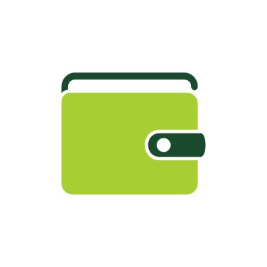 m-cüzdan düz simgesi beyaz arka plan üzerinde vektör illüstrasyon izole