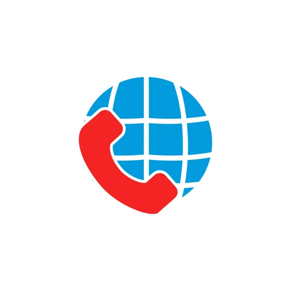 Design Des Internationalen Telefon Logos — Stockvektor