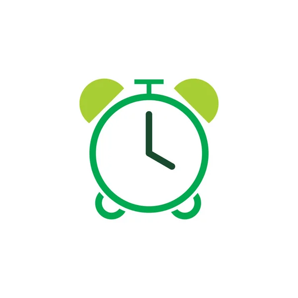 Alarm Clock Simple Flat Icon Isolated White Background Vector Illustration — Stock Vector