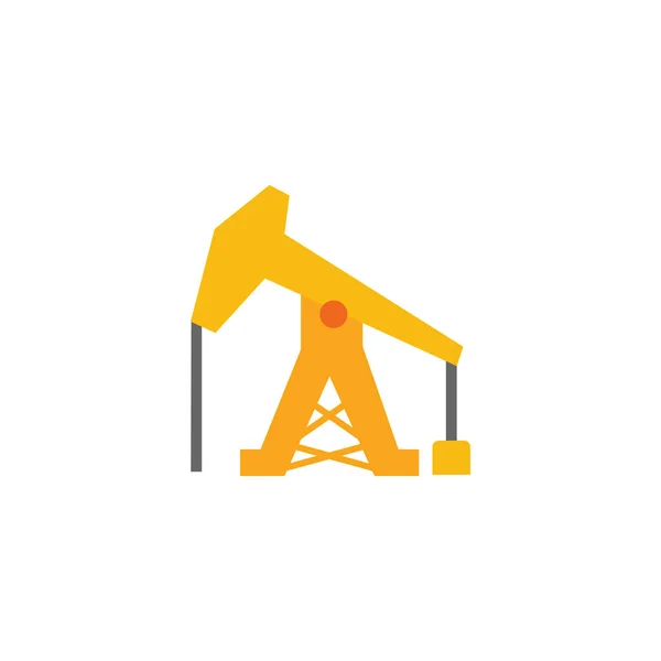 Oil Well Construction Logo Icon Design — Stock Vector