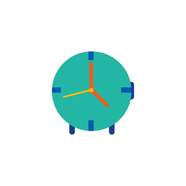 Reloj Simple Icono Plano Aislado Sobre Fondo Blanco Ilustración Vectorial — Archivo Imágenes Vectoriales