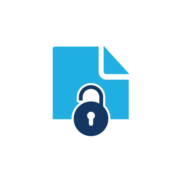 Lock Document Logo Icon Design — Stock Vector