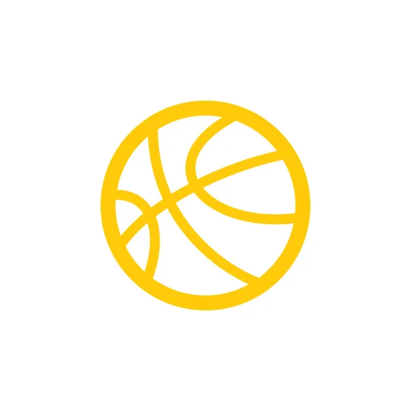 Basketball Ball Flat Icon Isolated White Background Vector Illustration — Stock Vector