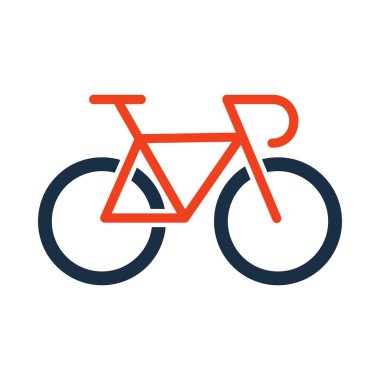 Bisiklet basit simgesi beyaz arka plan üzerinde vektör illüstrasyon izole