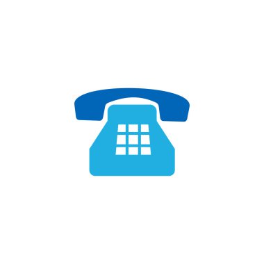 telefon düz simgesi beyaz arka plan üzerinde vektör illüstrasyon izole