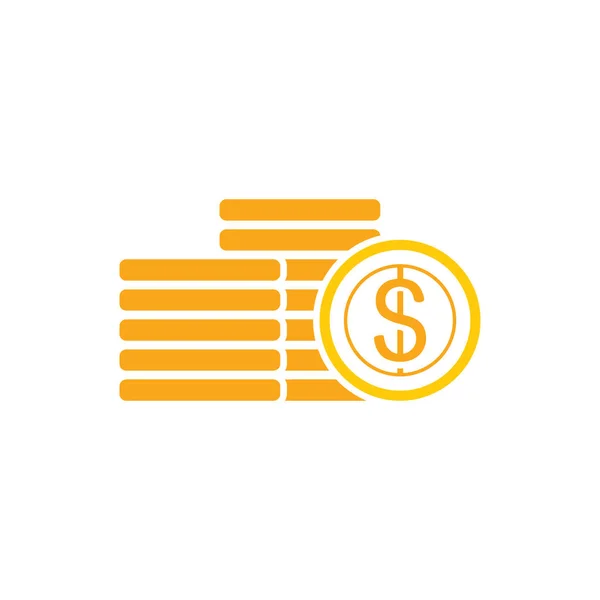 Wzór Monety Logo Ikona — Wektor stockowy