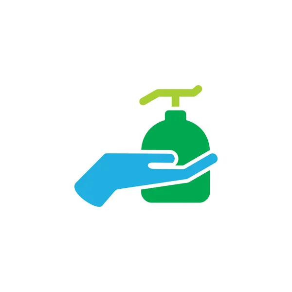 Hand Seife Logo Ikone Design — Stockvektor