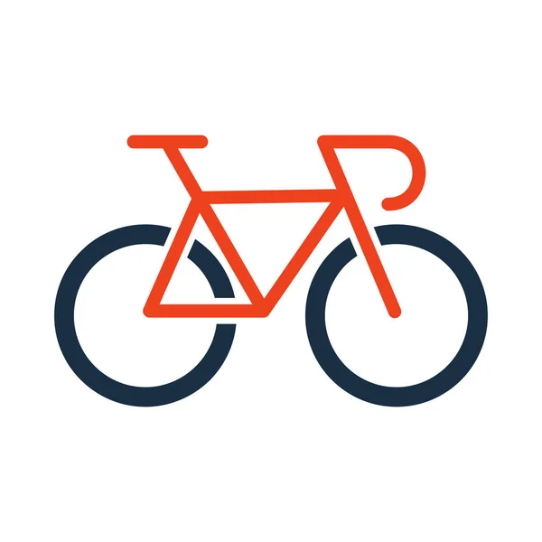 Cykel Enkel Ikon Isolerad Vit Bakgrund Vektorillustration — Stock vektor