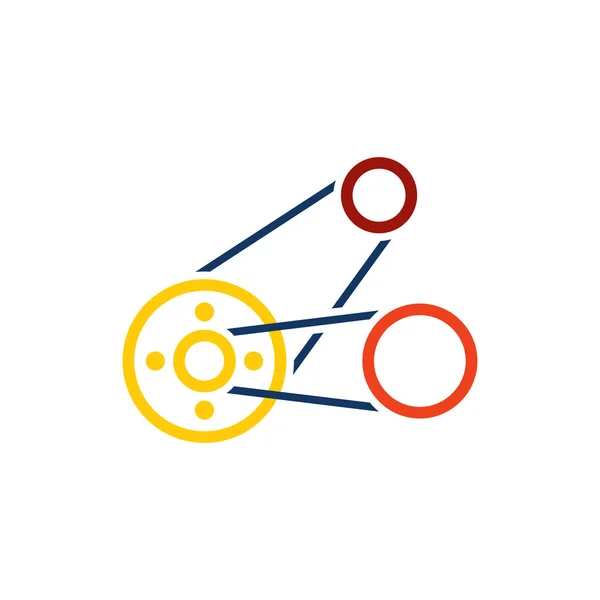 Konstrukce Mechanismu Ikony Logo — Stockový vektor