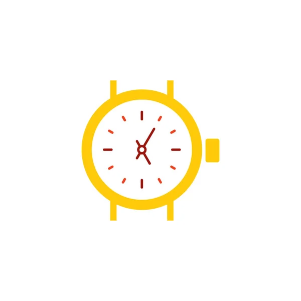 Pols Horloge Plat Pictogram Geïsoleerd Een Witte Achtergrond Vectorillustratie — Stockvector