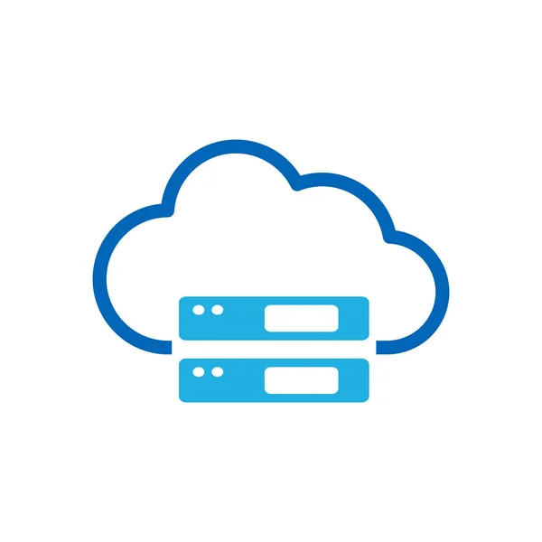 Cloud Server Logo Ikonu Design — Stockový vektor