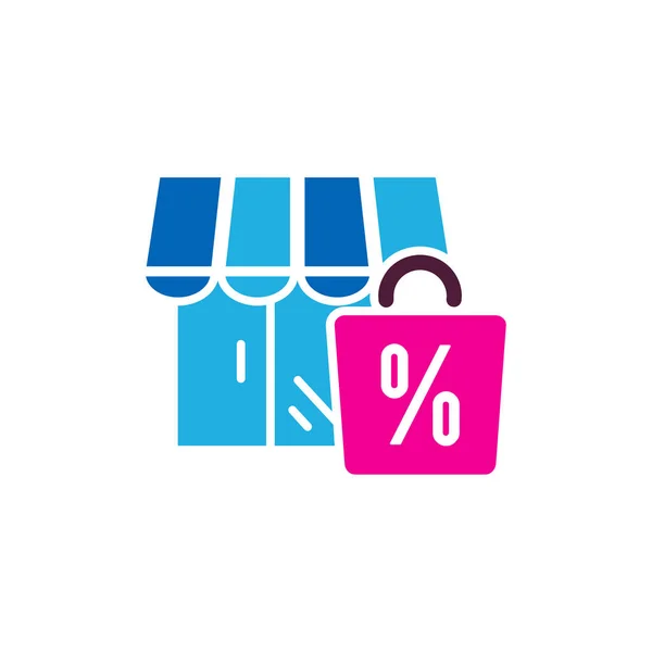 Boutique Remise Logo Icône Design — Image vectorielle