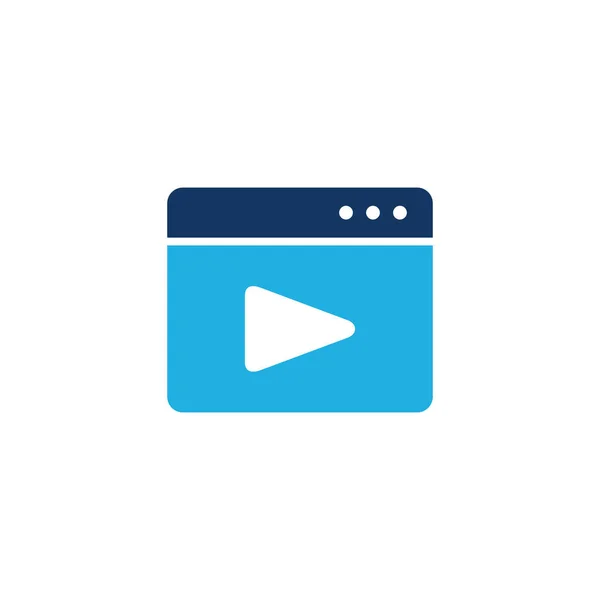 Video Logo Icon Design — Stock Vector