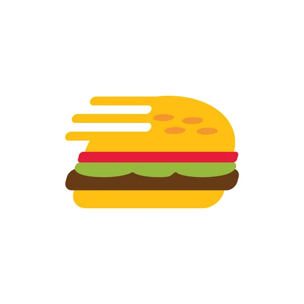Burger Lieferung Logo Icon Design — Stockvektor