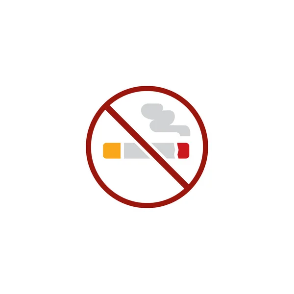 禁煙のホテルのロゴ アイコン デザインはありません — ストックベクタ