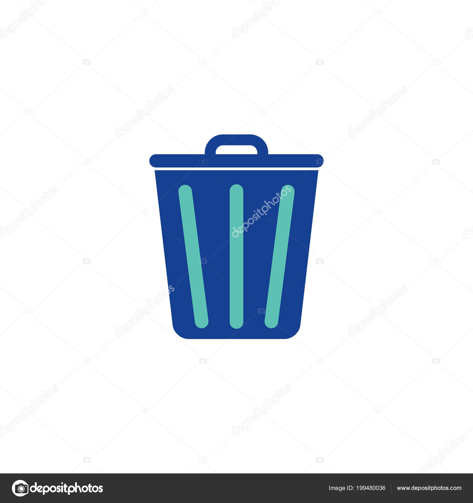 Trash Can Logo Icon Design Stock Vector by ©putracetol 199480036