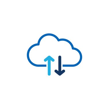 Ok bulut Logo simge tasarım