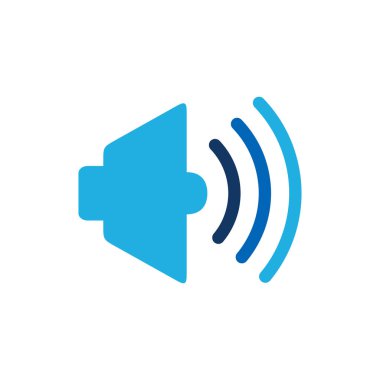 ses düz simgesi, vektör çizim