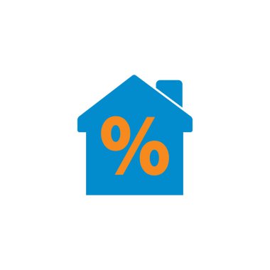 İndirim ev Logo simge tasarım