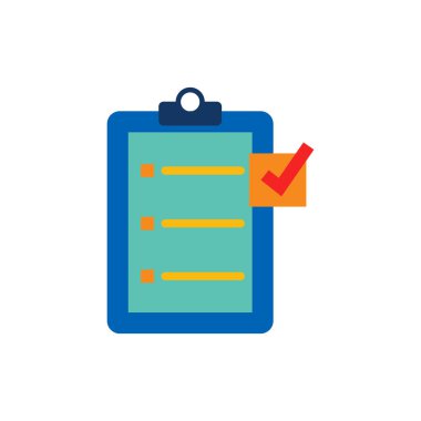 Beyaz arka plan üzerinde vektör illüstrasyon izole Pano düz simgesi