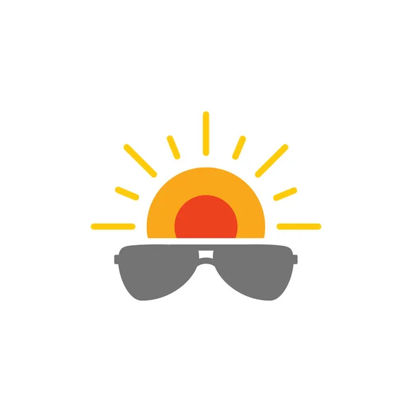 Γυαλιά Ηλίου Καλοκαίρι Λογότυπο Εικονίδιο Σχεδιασμός — Διανυσματικό Αρχείο