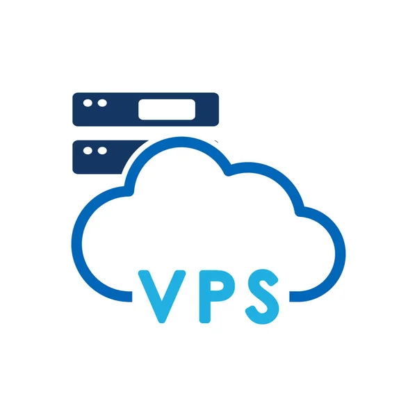 Progettazione Icona Logo Server Vps — Vettoriale Stock