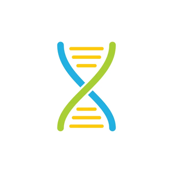 Icône Plate Spirale Dna Isolé Sur Fond Blanc Illustration Vectorielle — Image vectorielle