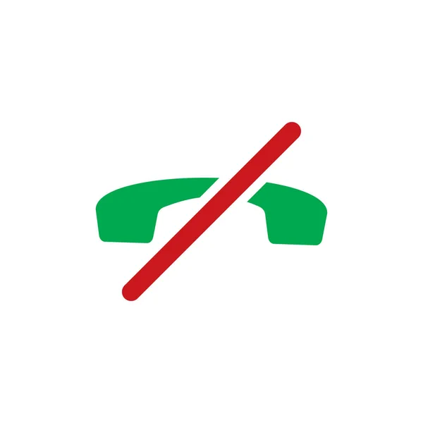 Telefon Vypnutý Logo Ikonu Design — Stockový vektor