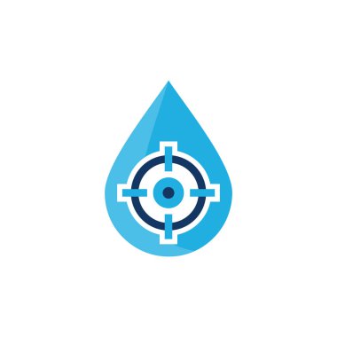 Su hedef Logo simge tasarım