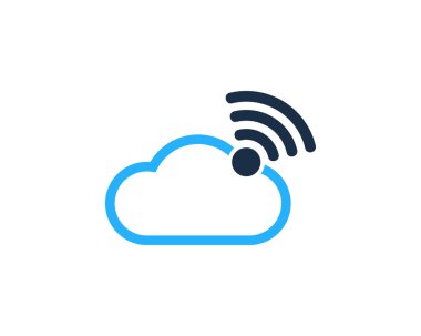 WiFi bulut Logo tasarım öğesi