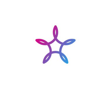 Infinity yıldız Logo tasarım öğesi