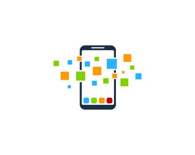 Smartphone piksel simgesi Logo tasarım öğesi