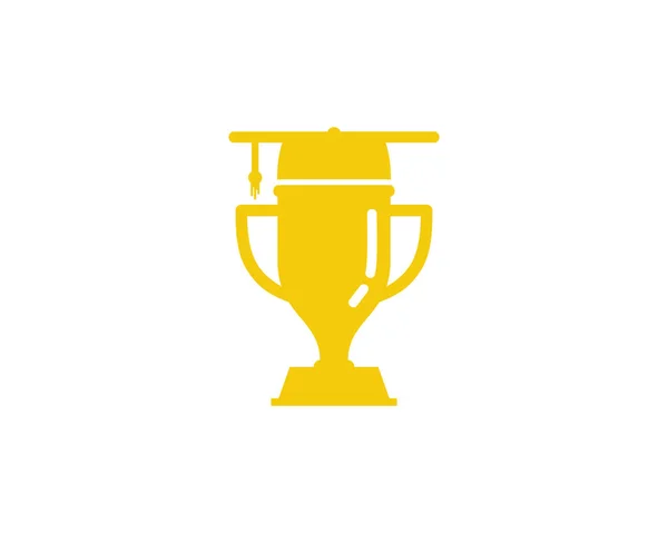 Освіта Переможець Золотий Трофей Іконка Логотип Дизайн Елемент — стоковий вектор