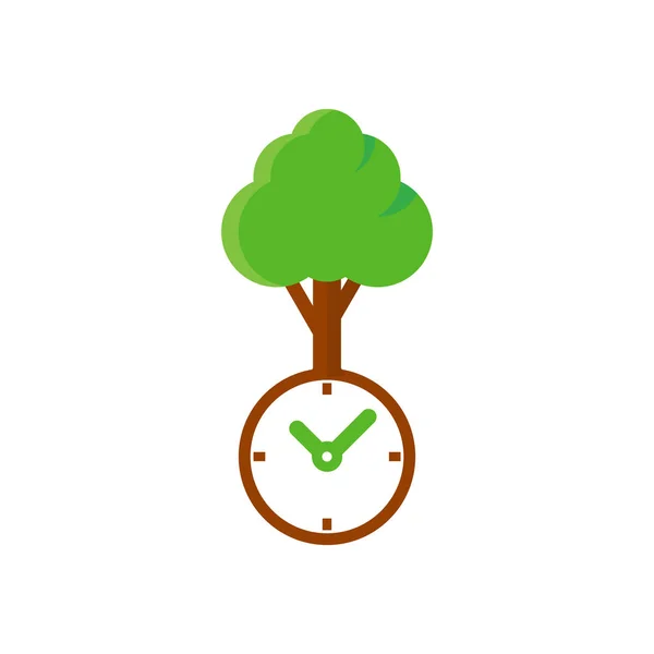 Time Tree Icon Design — стоковый вектор