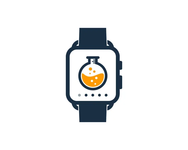 スマートな腕時計ラボ アイコン ロゴのデザイン要素 — ストックベクタ