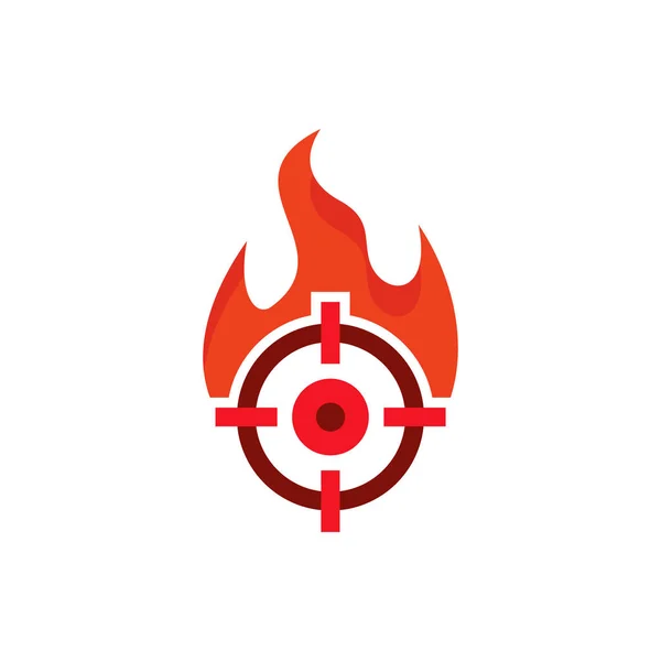 Burn Target Logo Icon Design — Stock Vector