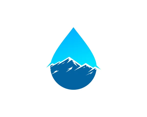 Water Mountain Logo Design Template Element — Stock Vector