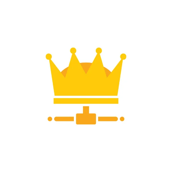 Szerver Király Logo Design Ikon — Stock Vector