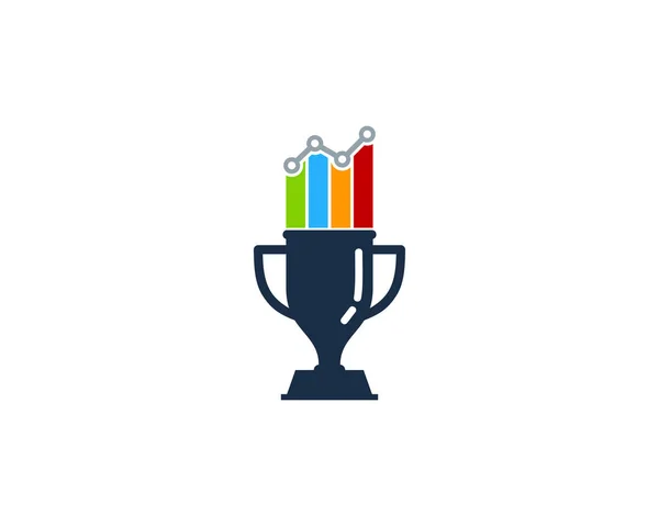 Переможець Статистика Трофей Значок Елемент Дизайну Логотипу — стоковий вектор