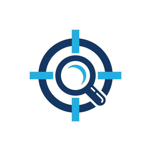 Sök Mål Logo Ikon Design — Stock vektor