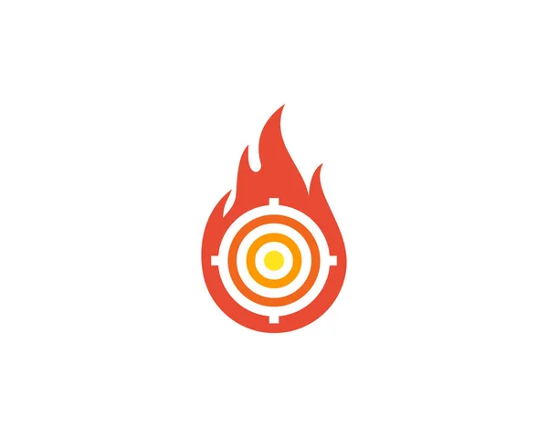 Елемент Дизайну Логотипу Піктограми Пожежної Цілі — стоковий вектор