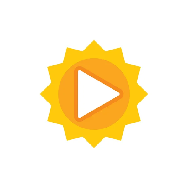 Sun Video Logo Ikon Design — Stock vektor