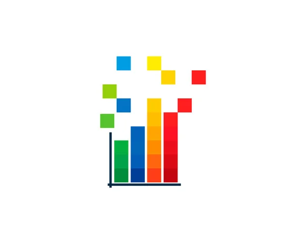 Business Pixel Stats Plantilla Diseño Logotipos — Vector de stock