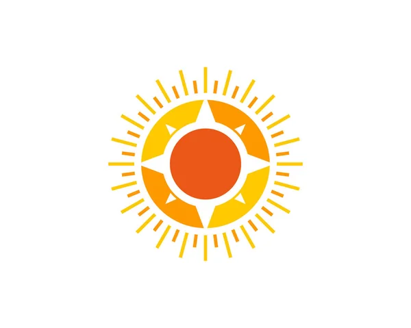 Élément Conception Logo Icône Soleil Voyage — Image vectorielle