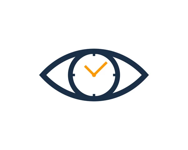Čas Oko Ikonu Logo Design Element — Stockový vektor