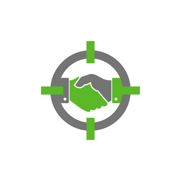 Diseño Del Icono Del Logotipo Del Apretón Manos — Vector de stock