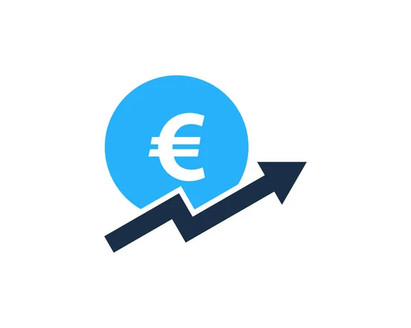 Euro Akciový Trh Ikonu Logo Design Element — Stockový vektor
